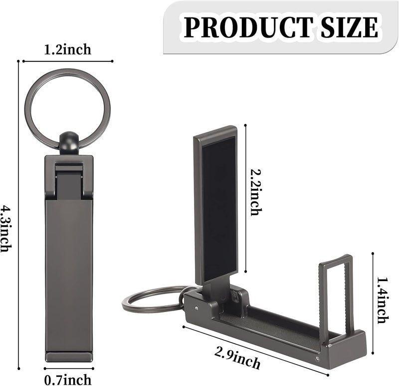 BULFULL Purse Hook for Table, Foldable Instant Bag Purse Hook Handbag Table Hanger Holder with Carabiner Set Phone Stand (Platinum+Black) - Image 4